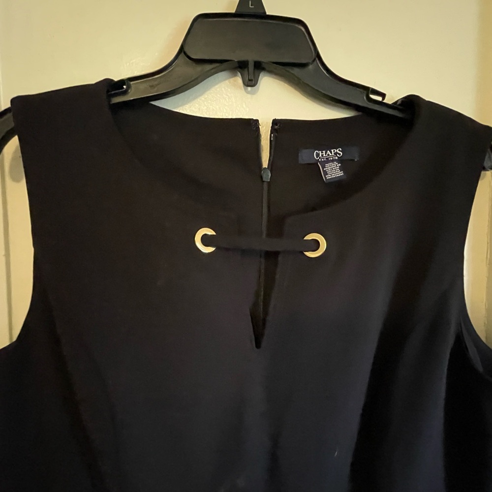 Chaps Black Sleeveless Dress